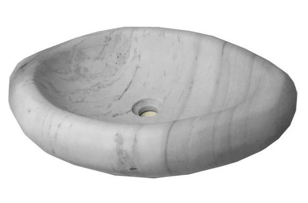 Marmeren wasbak roberto white by L'Aqua®