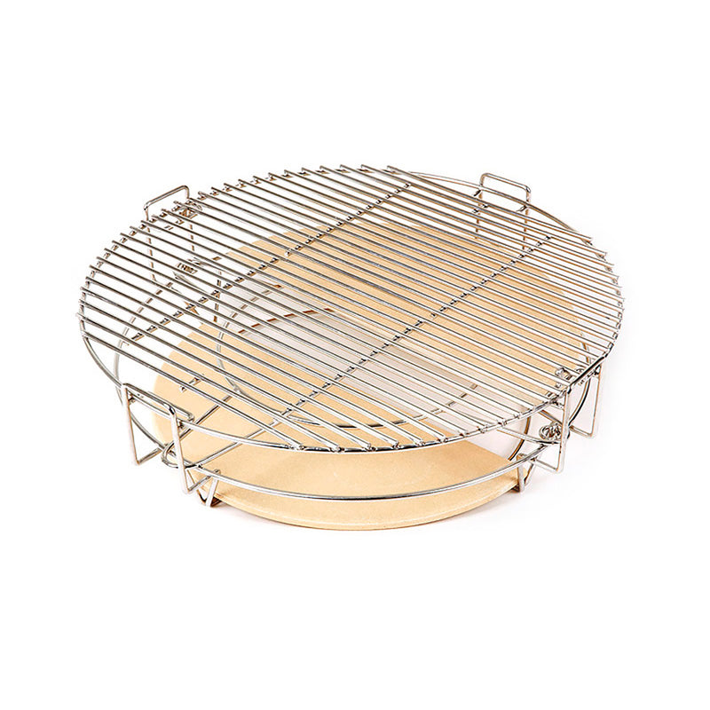 Landmann Kamado 16" inch Multi-Level System uitbreidingsset met Pizzasteen met gratis 3-in-1 grillborstel