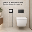 AquaVik Toiletrol- en Borstelhouder Røk Inbouw Betegelbaar Nattmörk Mat Zwart