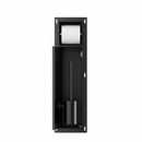 AquaVik Toilet Roll and Brush Holder Røk Built-in Tilable Nattmörk Matt Black