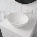 AquaVik Washbasin Sjön Oval Ceramic Matt White 40x33x14.5 cm