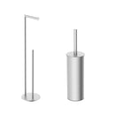 AquaVik Åsmund Toilet Accessory Set Stainless Steel Brushed 2-piece – Freestanding