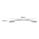 CAS407.81 Aluminium Coverstrip Zelfklevend - Mat Zilver - 38x3,5mm - 0,9m en 2,7m