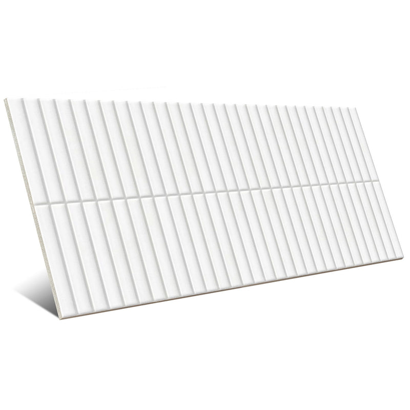 Wandtegel Deco Lingot White 32x62,5 cm Rechthoek – Porselein Zijdeglans – Stralend Witte Tint