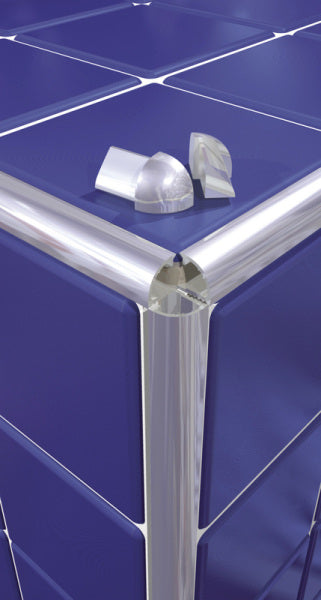 Hoekstuk Zilver Aluminium 12 mm (4 stuks) EAC120.91 by Genesis