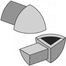 Hoekstuk Zilver Aluminium 12 mm (4 stuks) EAC120.91 by Genesis