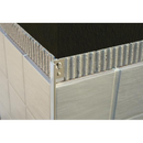 ESA100.90 Aluminium Tegelprofiel Recht - Geborsteld Naturel - 10mm - 2,5m