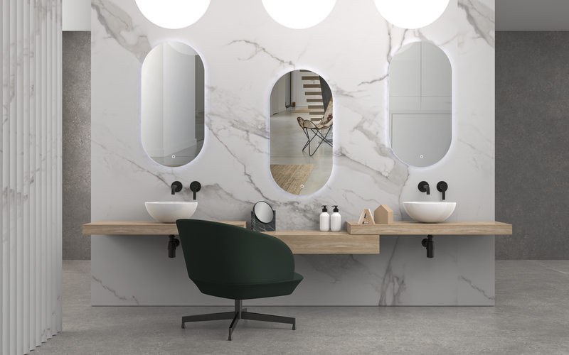 Inbouw wastafelmengkraan mat zwart één-greeps bediening Rondo by FuturBath inclusief inbouwdeel