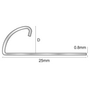 ESQ107.84 RVS Tegelprofiel Kwadrant - Geborsteld Staal - 10mm - 2,5m