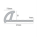 ETR648.01 PVC Tegelprofiel Rond - Wit - 6,4mm - 2,5m