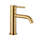 Sirio Basin Mixer Tap 16.5cm Height Brushed Gold