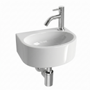 Complete Fountain Set Paris Ceramic White with Chrome Tap and Drain Set (30x22x11 cm) by L'Aqua®