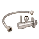 Hoekstopkraanset Minimal 1/2″ × 3/8″ met flexibele aansluitslang 1/2″ × 3/8″ 30 cm geborsteld staal/RVS
