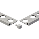 Hoekstuk Mat Zilver 8 mm (4 stuks) EMG080.81 by Genesis