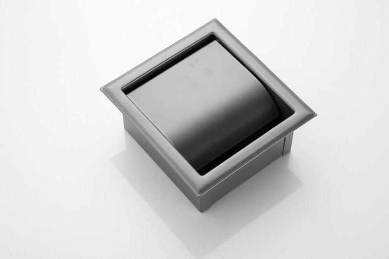 Inbouw toiletrolhouder Gun metal RVS  by L'Aqua®