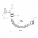 Hoekstopkraanset Minimal 1/2″ × 3/8″ met flexibele aansluitslang 1/2″ × 3/8″ 30 cm chroom/RVS