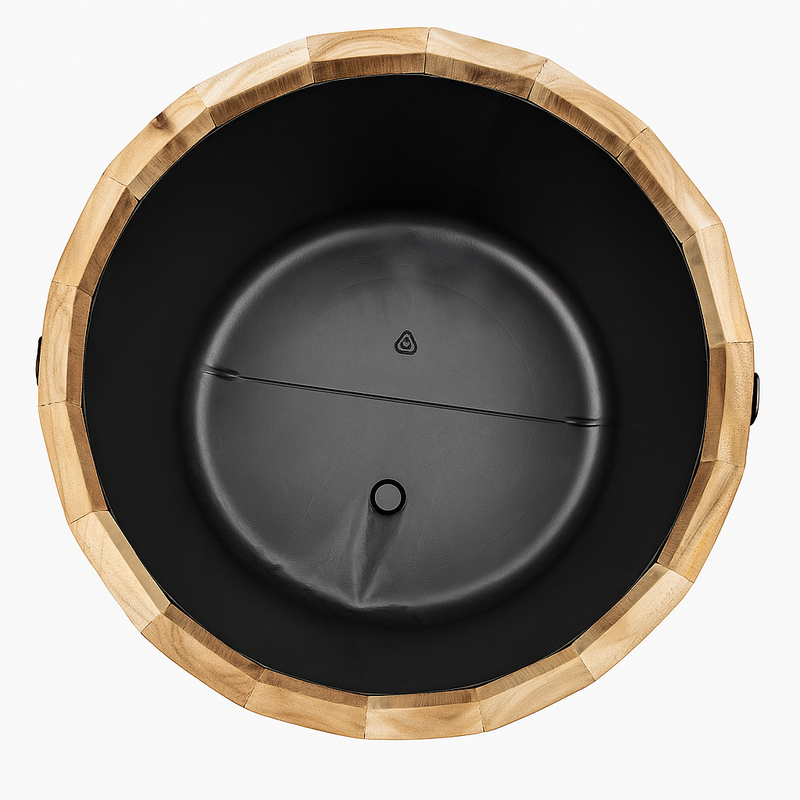 Ronde plantenbak S Kuip Lignum Acacia FSC 37 x 26 cm Naturel