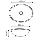 Keramische opbouw waskom wit by Ovaal 40,5x33x14,5 cm by L'Aqua®