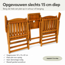 Tuinbank Loveseat Set 2 Persoons Acacia Hout Met Tafel Parasolgat Opvouwbaar 141x61x87 cm