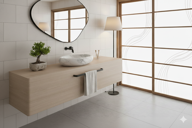 Marmeren wasbak roberto white by L'Aqua®