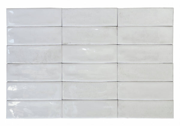 Wandtegel Calpe White 5x15 cm glans