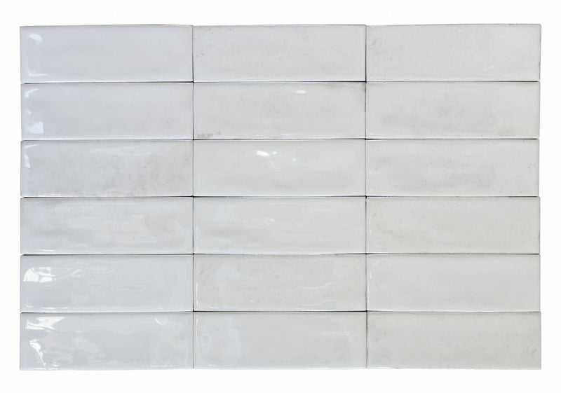 Wandtegel Calpe White 5x15 cm glans