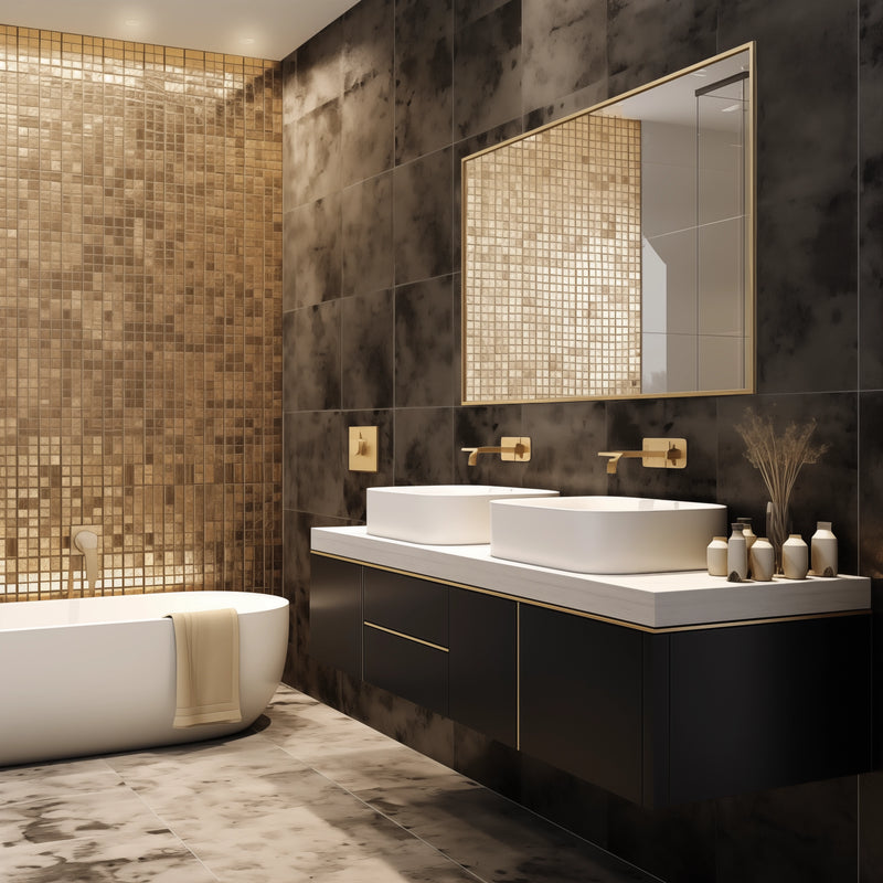 Mozaïek Bo.006 gold mix  29,5 x 29,5 cm