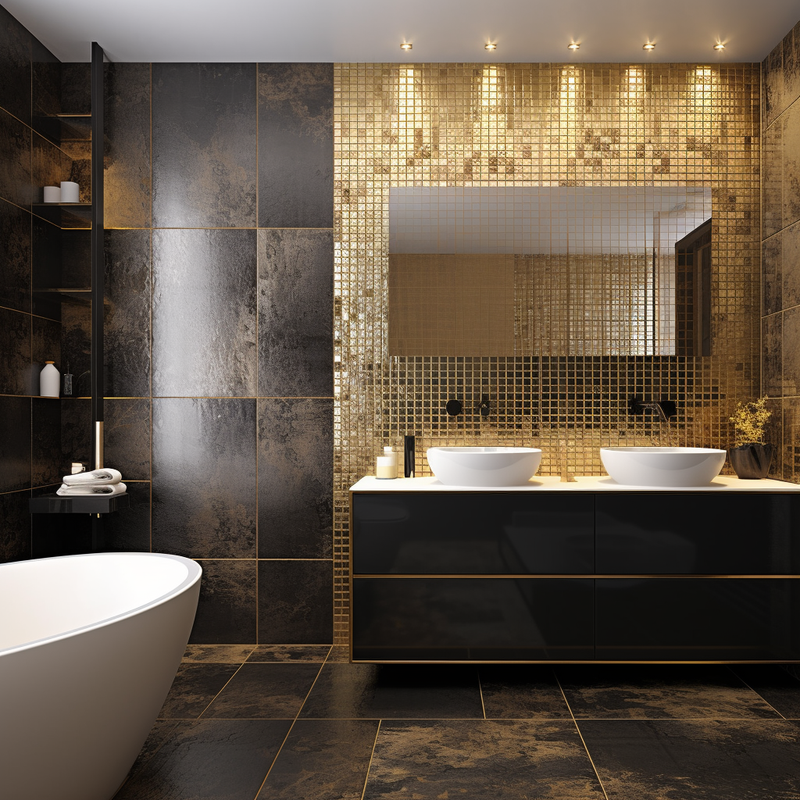 Mozaïek Bo.006 gold mix  29,5 x 29,5 cm