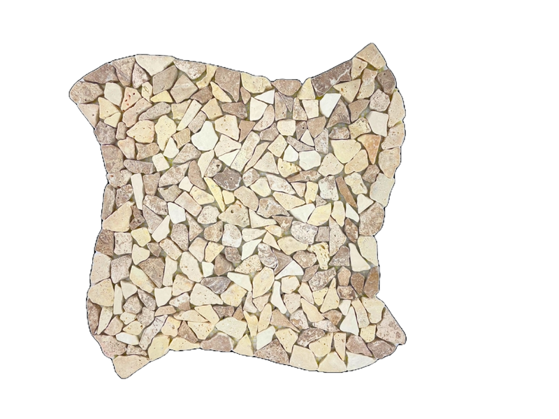 Mozaïek Micromosaic mix traverten 30 x 30 cm