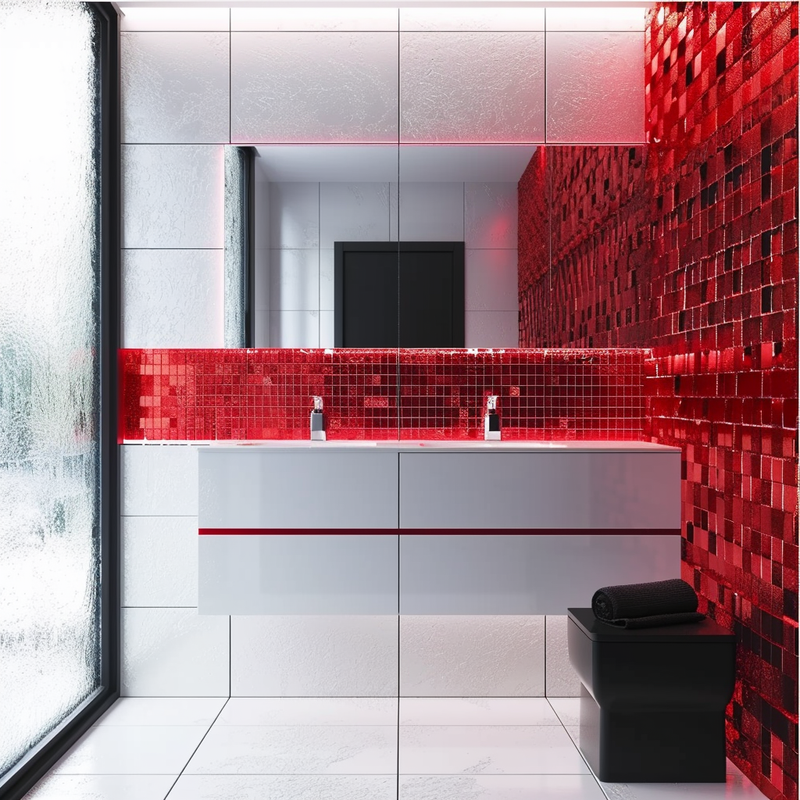 Mozaïek Red mix 29.5 x 29.5 cm bo.001