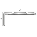 NAS107.83 Aluminium Trapneus Zelfklevend - Mat Messing - 25x10mm - 0,9m en 2,7m