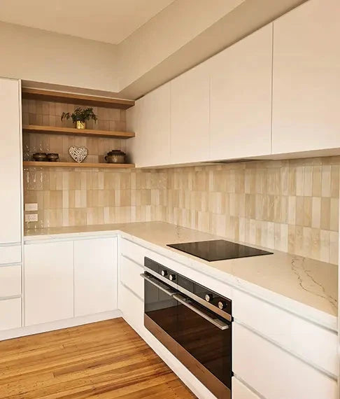 Wandtegel Nolita Beige 6,5x20 cm Porselein Glans – Warm Naturel