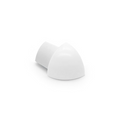 PDP604.01 PVC Buitenhoekstuk Rond - Wit - 6mm - Set van 4