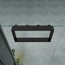 Opbouwnis voor douchewand, 4 Handdoekhaken, aluminium, 60 × 30 × 8 cm – Mat zwart – sfeerbeeld 2