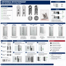Universal Hinge Set Shower Door Chrome 6-8mm