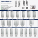 Universal Hinge Set Shower Door Chrome 6-8mm