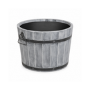 Round planter S Tub Lignum Acacia FSC 37 x 26 cm brushed Gray