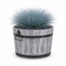 Storm Boomkuip Rond M 46x32 cm Geborsteld Grijs Acaciahout FSC