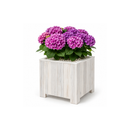 Square planter S Lignum Acacia FSC 30 x 30 cm White