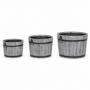 Storm Boomkuipen Set 3 Stuks Rond S/M/L Geborsteld Grijs Acaciahout FSC