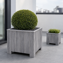 Square planter M Lignum Acacia FSC 40 x 40 cm Gray