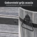 Round planter S Tub Lignum Acacia FSC 37 x 26 cm brushed Gray