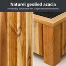 Rectangular planter L Lignum Acacia FSC 100 x 50 x 50 cm Natural oiled