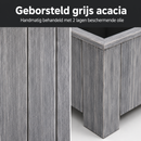 Square planter M Lignum Acacia FSC 40 x 40 cm Gray