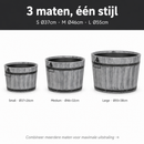 Round planter S Tub Lignum Acacia FSC 37 x 26 cm brushed Gray