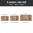 Rectangular planter L Lignum Acacia FSC 100 x 50 x 50 cm Natural oiled