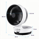 Coolboy Trend Tafelventilator 25 cm - Ventilator met Afstandsbediening | 3 Snelheden, Timer 7 uur en 180 graden Oscillatie