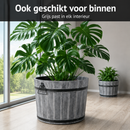 Round planter S Tub Lignum Acacia FSC 37 x 26 cm brushed Gray
