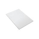 Wonda Tablet voor wastafelonderkast, zonder Kraan- en afvoergat, kunstmarmer, 80 × 1,2 × 52,5 cm – Mat wit
