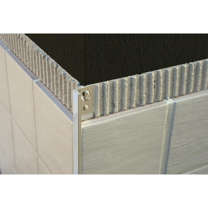 Tegelprofiel Recht Mat Zilver Aluminium 12 mm 270 cm ESA127.81